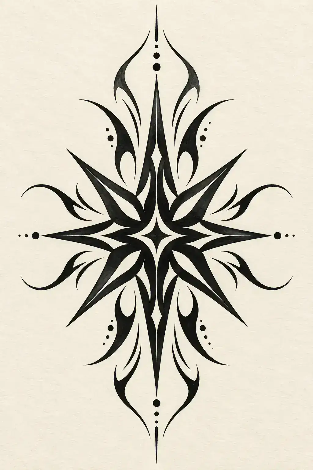 Tatuagem de estrela no estilo Tribal, arte de referência original