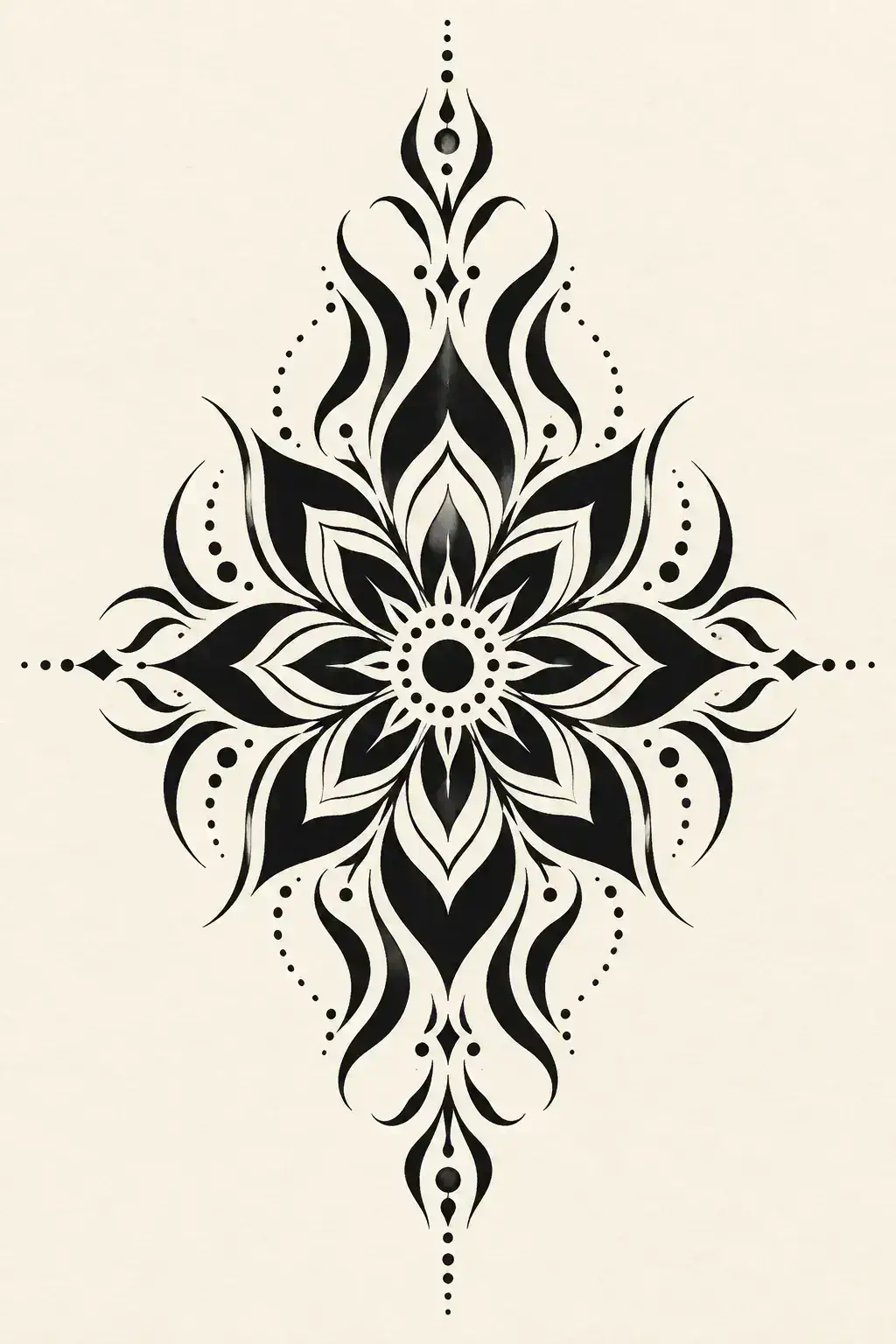 Ilustração de tatuagem de mandala no estilo Tribal, referência original para braço