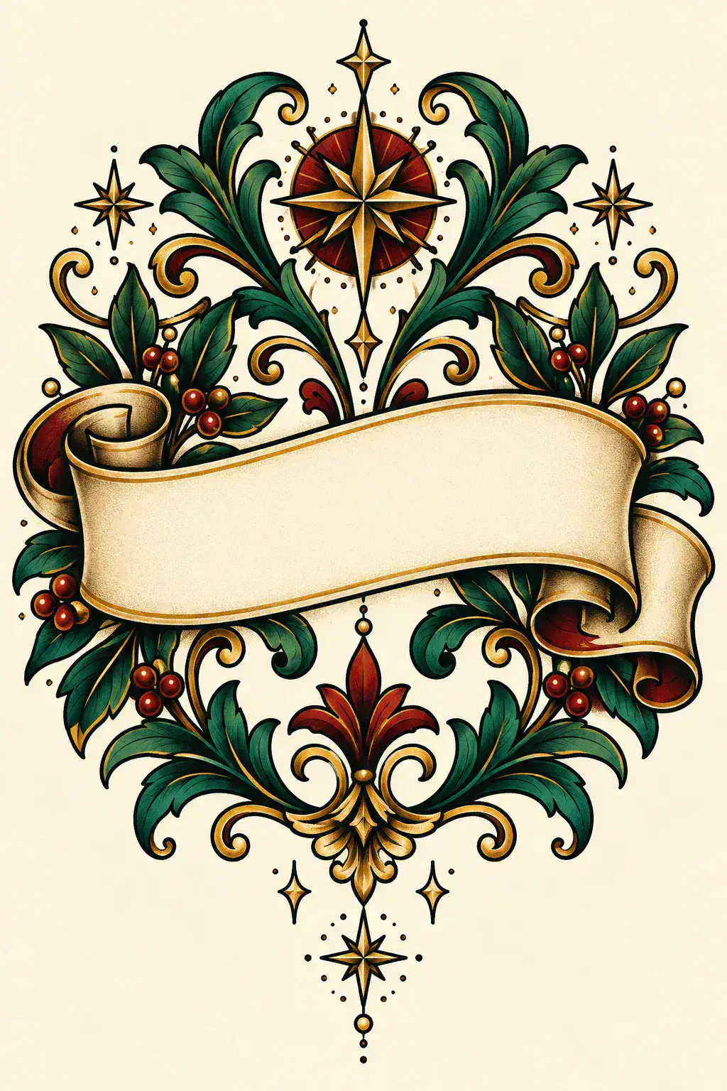 Tatuagem de palavra / frase no estilo Ornamental / Handpoke, arte de referência original
