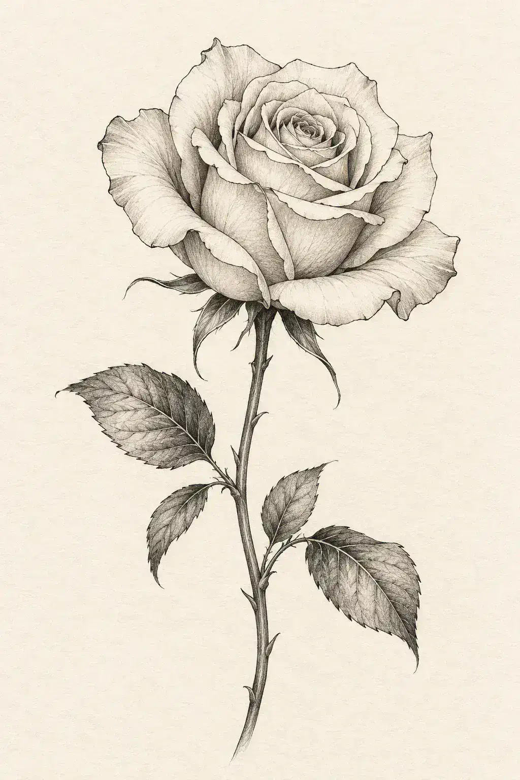 Imagem em alta resolução de uma tatuagem de rosa no estilo Fineline, referência para ombro