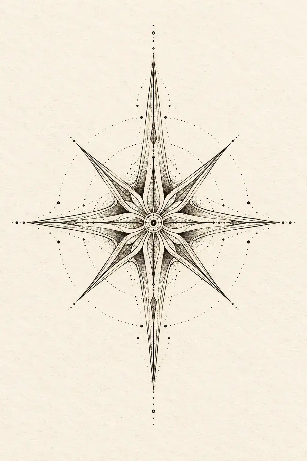 Imagem em alta resolução de uma tatuagem de estrela no estilo Fineline, referência para panturrilha