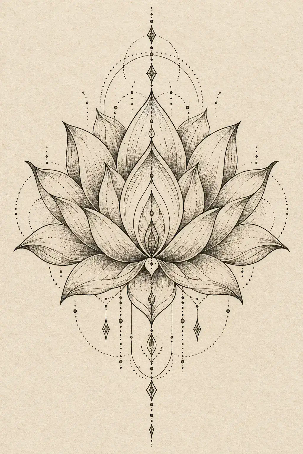 Imagem em alta resolução de uma tatuagem de mandala no estilo Fineline, referência para perna