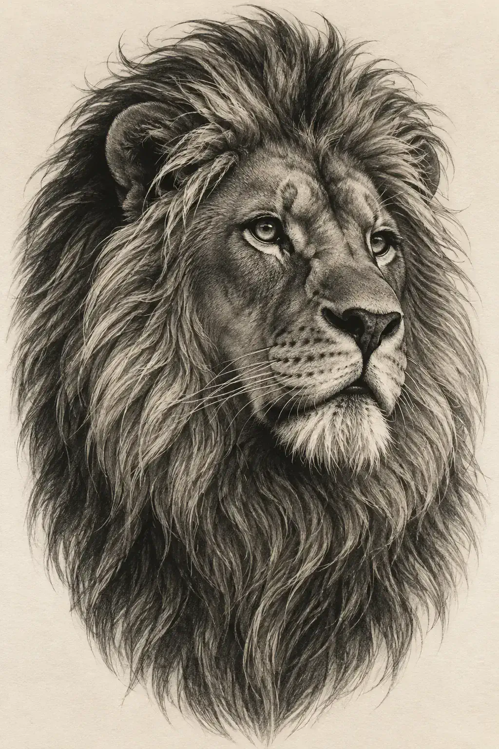 Imagem em alta resolução de tatuagem de Leão no estilo Realismo, referência para Mão