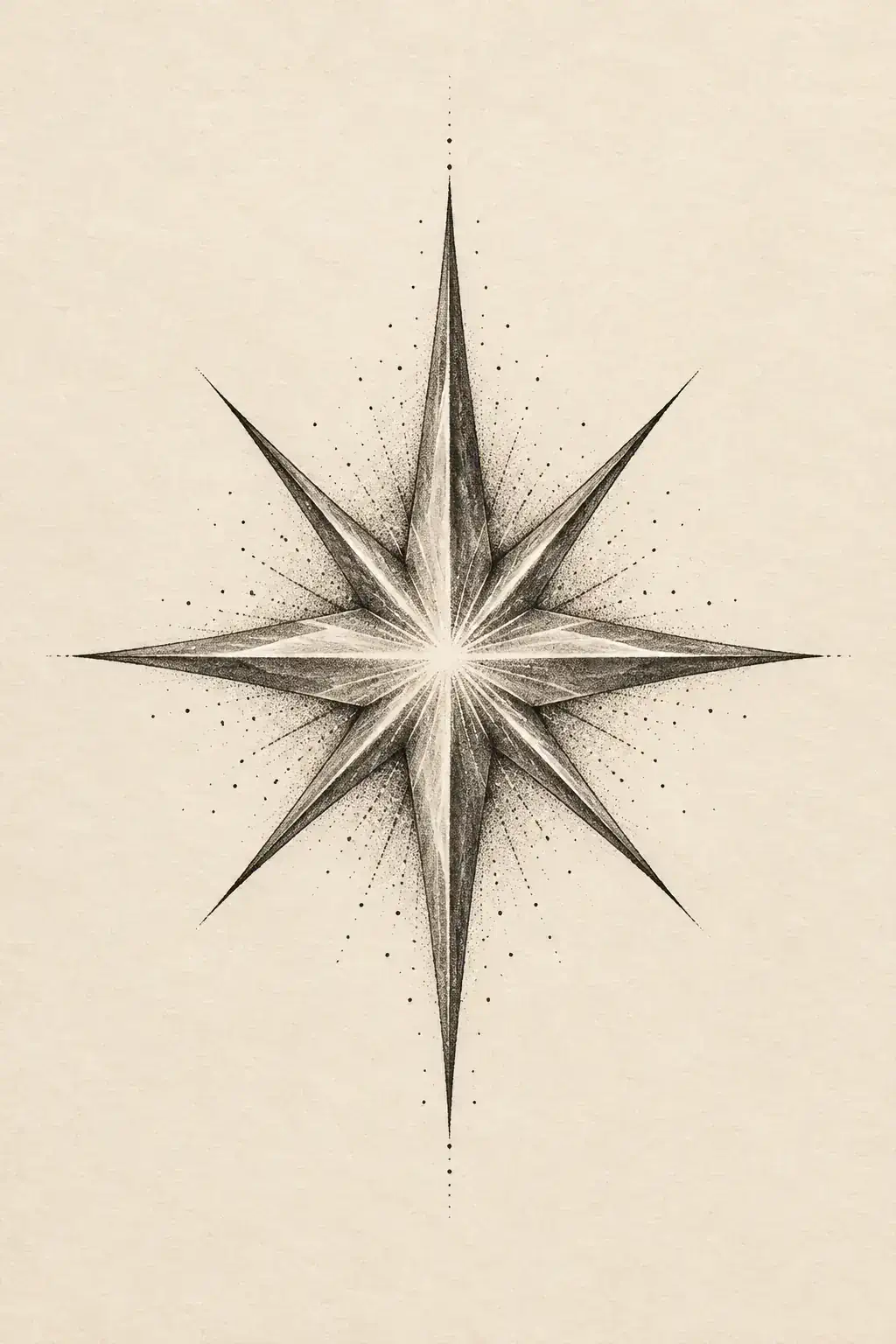 Imagem em alta resolução de tatuagem de Estrela no estilo Realismo, referência para Peito