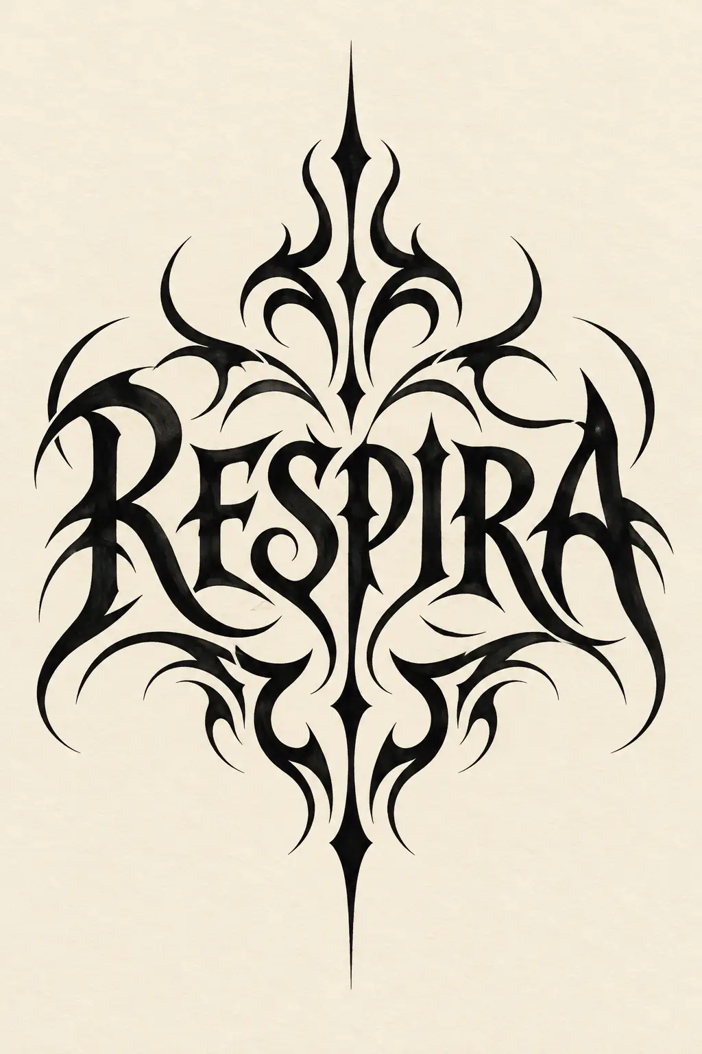Imagem em alta resolução de tatuagem de Palavra / frase no estilo Tribal, referência para Ombro