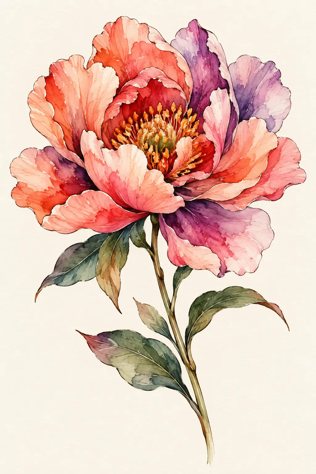 Imagem em alta resolução de tatuagem de Flor no estilo Aquarela, referência para Antebraço
