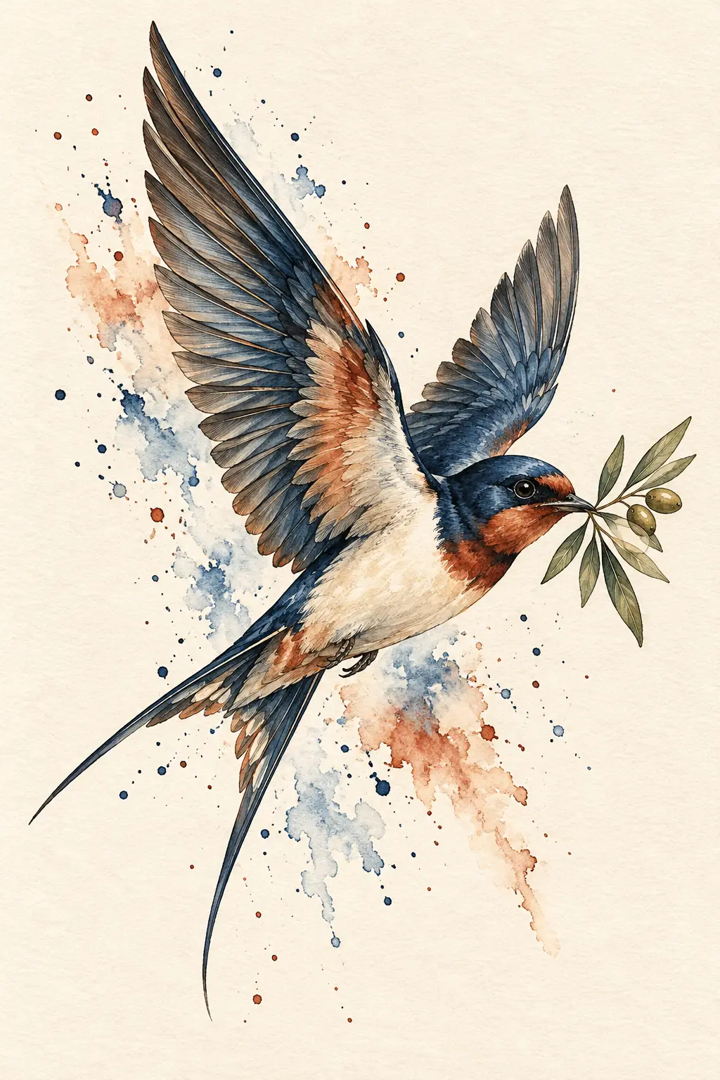 Imagem em alta resolução de tatuagem de Montanha no estilo Aquarela, referência para Antebraço