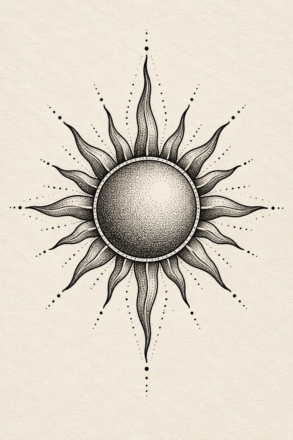 Imagem em alta resolução de tatuagem de estrela no estilo pontilhismo, referência para costas