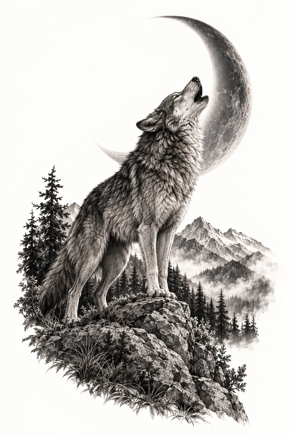 Desenho de tatuagem de Coleção de tatuagens em preto e cinza, modelo NR-0541, em preto e cinza.